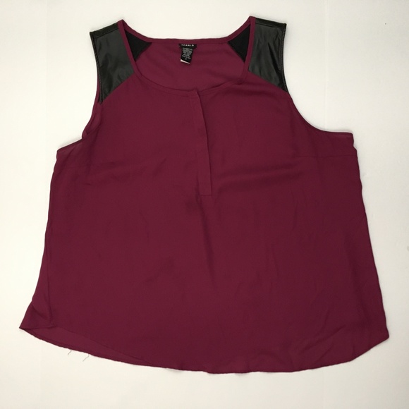 torrid Tops - Torrid Top Size 3 Faux Leather Sleeveless Shirt